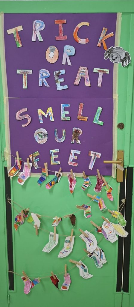 Spooky door decorating contest